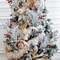 6 Pcs Snowy Artificial Cedar Picks with Red Berries Frosted Faux Cedar Sprays Christmas Cedar Greenery Branches Stems for Christmas Tree Wreath Floral Arrangement Vase Winter Holiday Décor